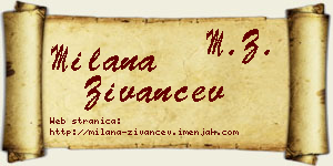 Milana Živančev vizit kartica